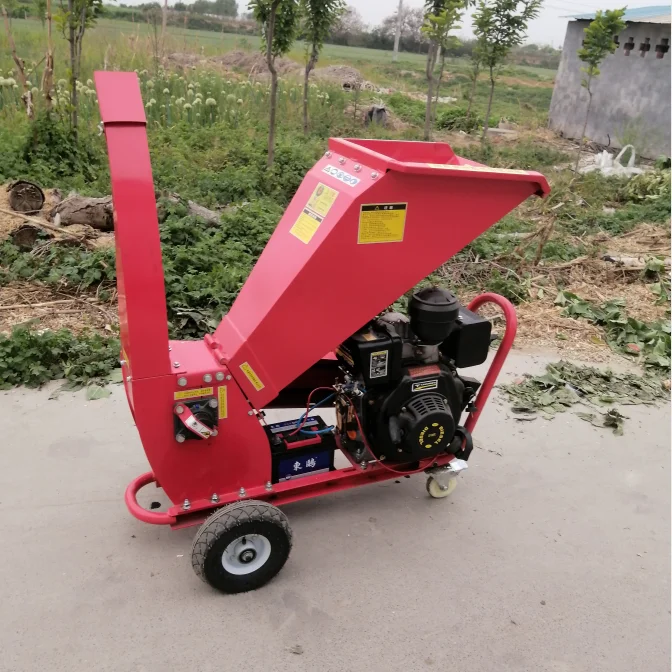 เครื่องย่อยกิ่งไม้ Weiwei Sale Forestry รุ่น Wood Chipper 7.5 แรงม้า เครื่องย่อยกิ่งไม้ขนาดเล็ก