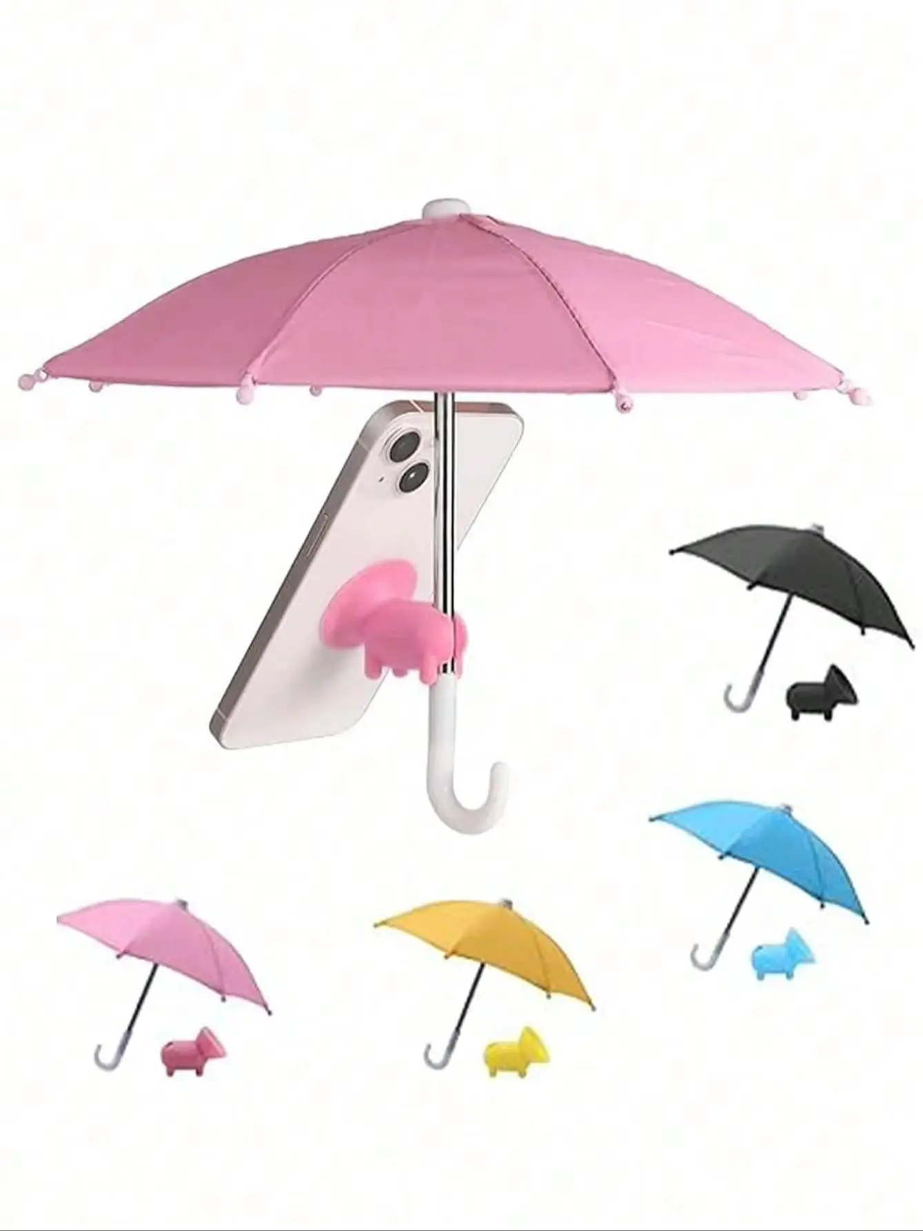 2-Pack Phone Sunshade, Uv Protection Phone Sunshade - Universal Adjustable Cute Stand with Suction Cup, Outdoor Light-Blocking Phone Sunshade, Outdoor Anti-Glare Phone Stand Sunshade, Travel Essential