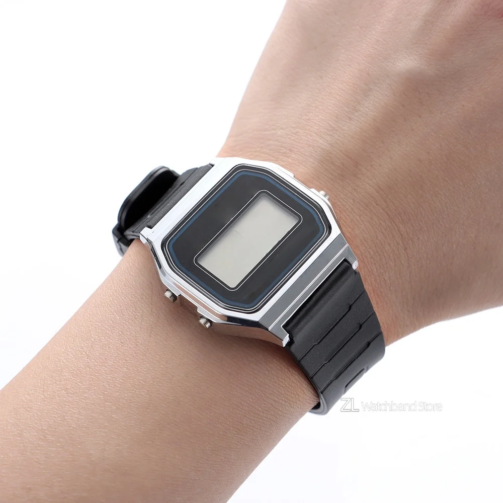12/14/16/18/20/22mm Bracelet For CASIO Silicone Watch Strap for W800H SGW400 F91W F84 F105/108 A158/168 AE1200/1300 Resin Belts view 5