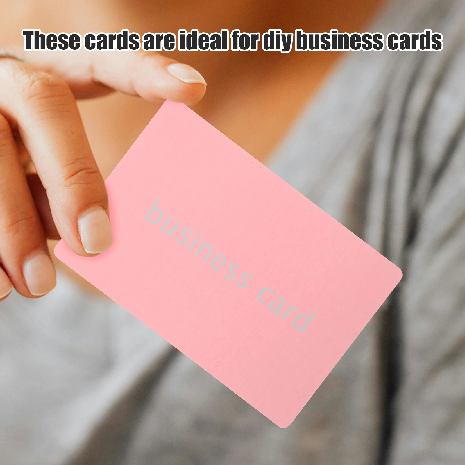 

50 Pcs Blank Metal Name Card Cards Aluminum Business Printable for Printing Blanks