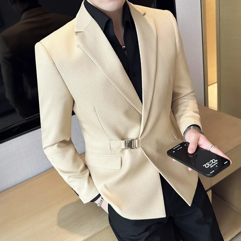 Fivela simples Design Terno dos homens, 7163