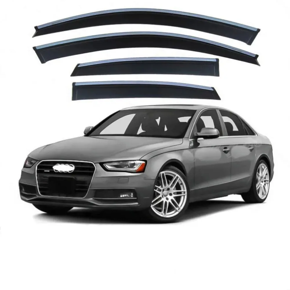 Window Visor Rain Exterior Part Body Kit Accessories For Audi A4 A4L 2000 2001 2002 2003 2004 2005 2006 2007 2008 - 2024