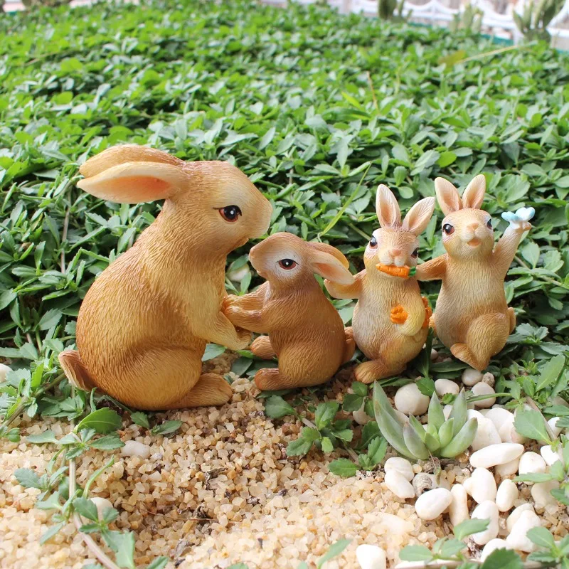 Easter decoration resin rabbit statue,home desktop porch decoration,garden statue,outdoor courtyard lawn decoration Easter gift