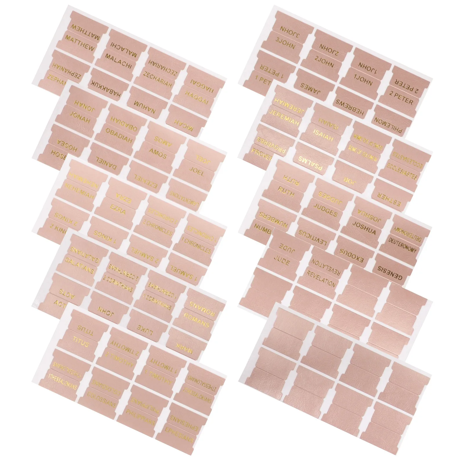 

Rose Gold 66 Index Bible Tabs Bookmarks Study Supplies Practical Journaling Notebook Markers Bible Labels