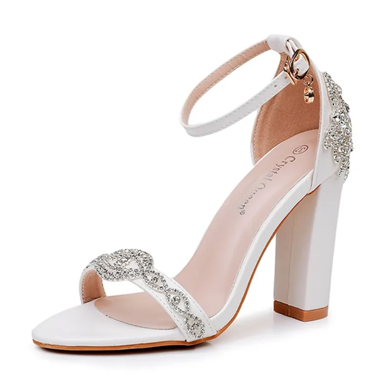 New Fashion Women's Shoes Exquisite Rhinestone High Heeled Sandals for Woman Luxury Wedding Shoes Designer Shoes Sandalias Mujer