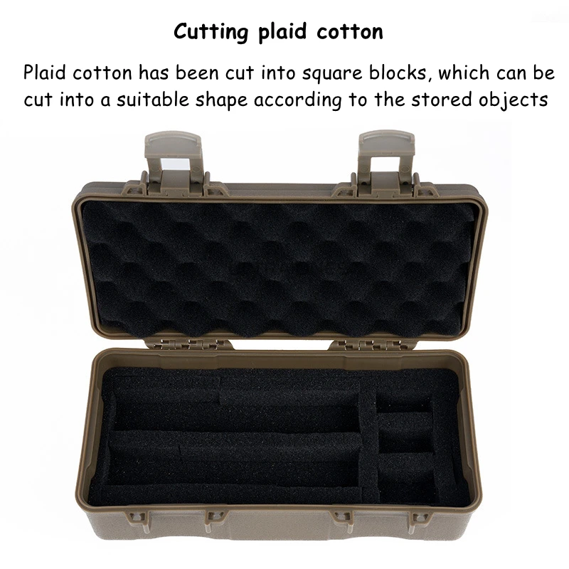 Molle Tactical Flahslight Battery Storage Case Shooting Hunting Tools Equipment Box Double Sponge Shockproof Lockable Pouch view 5