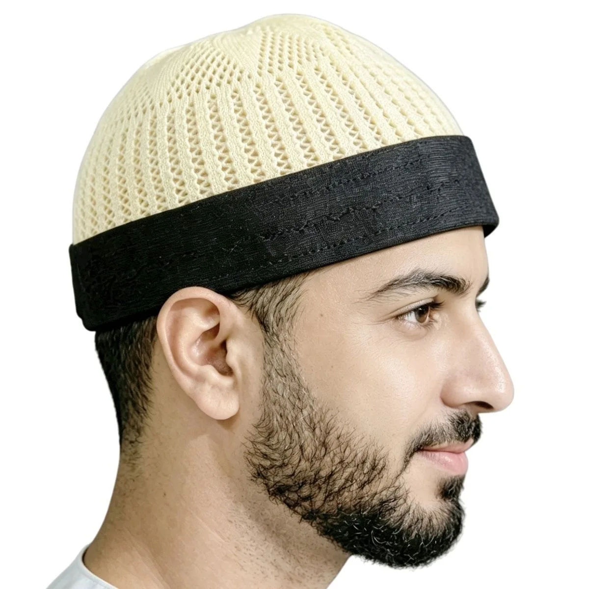 Muslim Caps For Men Clothing  Skull Prayer Hat Knitted Mesh Kufi Kippah Islamic Saudi Arabia Jewish Summer 0789 view 4