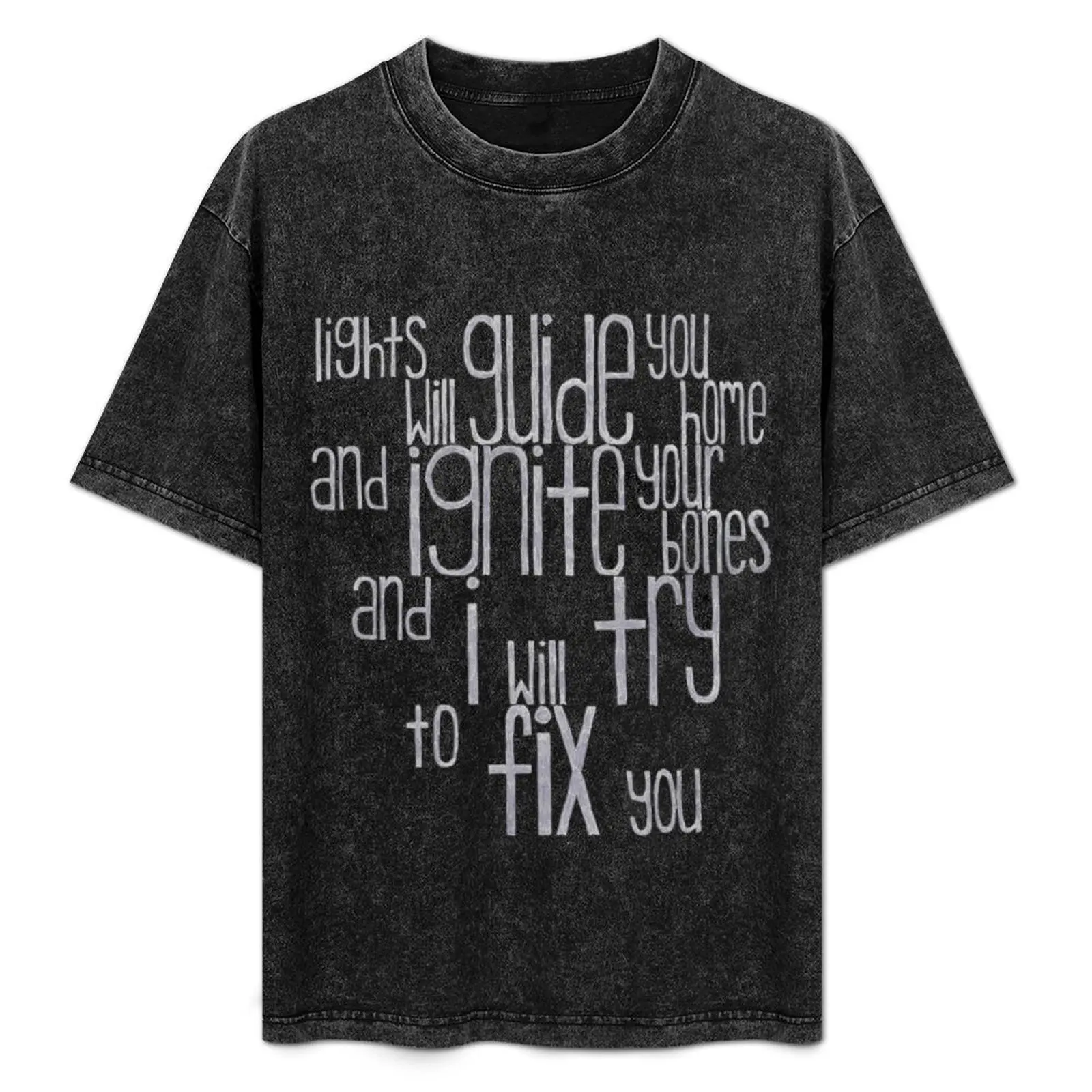 

(Shiny) Fix You T-Shirt plain plus sizes oversizeds heavyweights mens t shirts casual stylish
