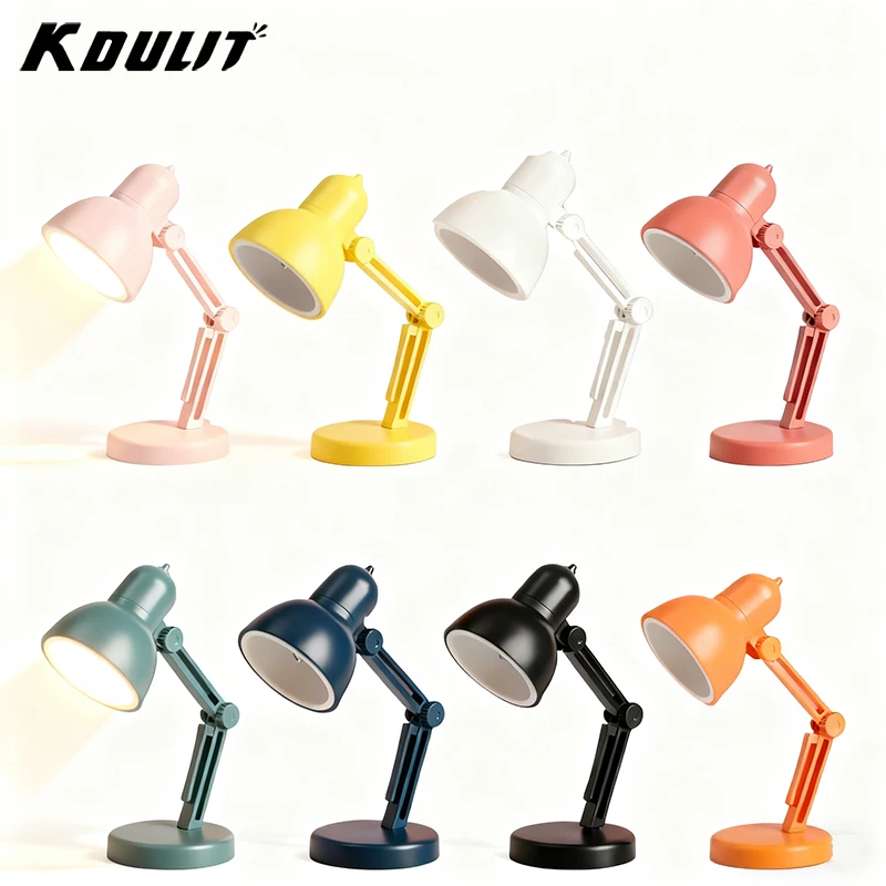 1pc LED Mini Desk Lamp Foldable Magnetic Night Light Bedroom Study Reading Book Lamps With Clip Eye Protection Bedside Lights