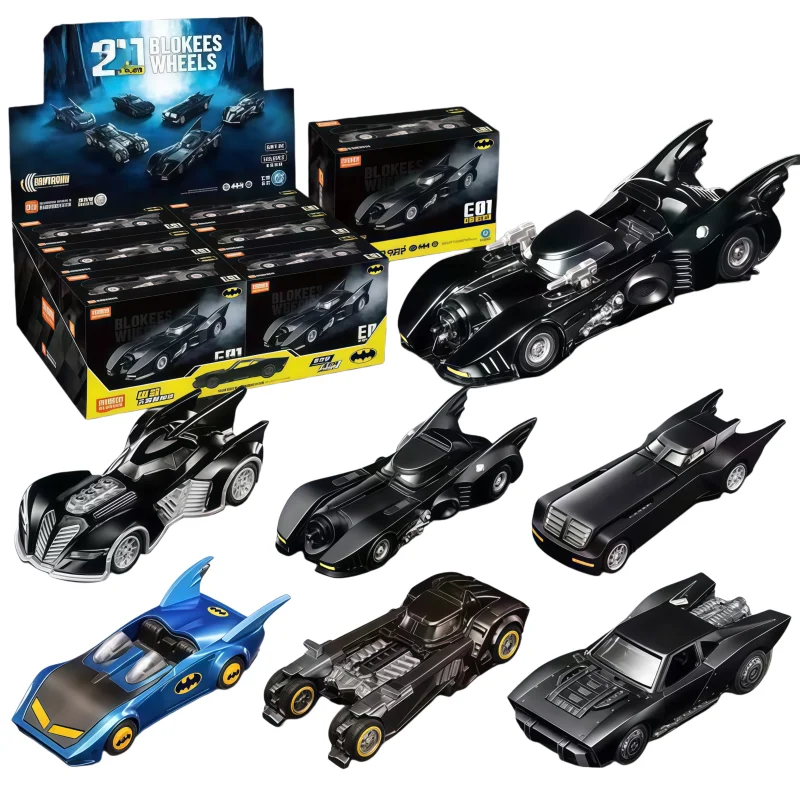 Bloques de Construcción Originales de Blokees, DC Heroes, Batman, Batimóvil, Modelo de Vehículo Clásico para Armar, Juguete Coleccionable, Regalo para Fans