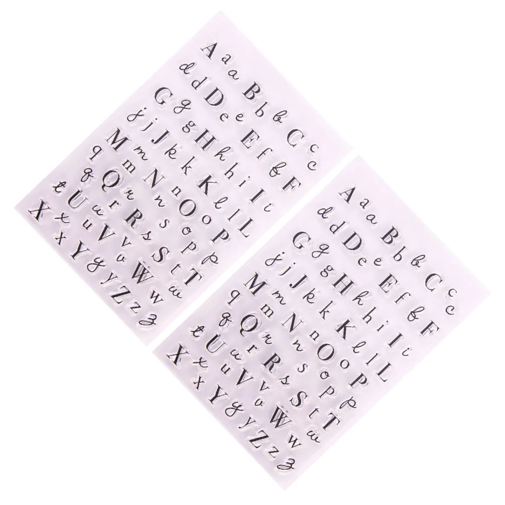 

2pcs Transparent TPR Stamps Clear Scrapbooking Stamp Set for DIY Crafts Journaling Card Making Cling Rubber Stamps Planner