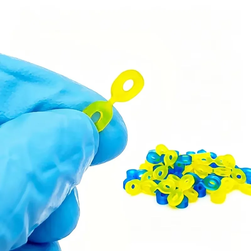 60pcs Lab Elastic Rubber Fixing Wedges Separator Lab Interdental Silicone Wedge Lab Matrix Matrices Tools