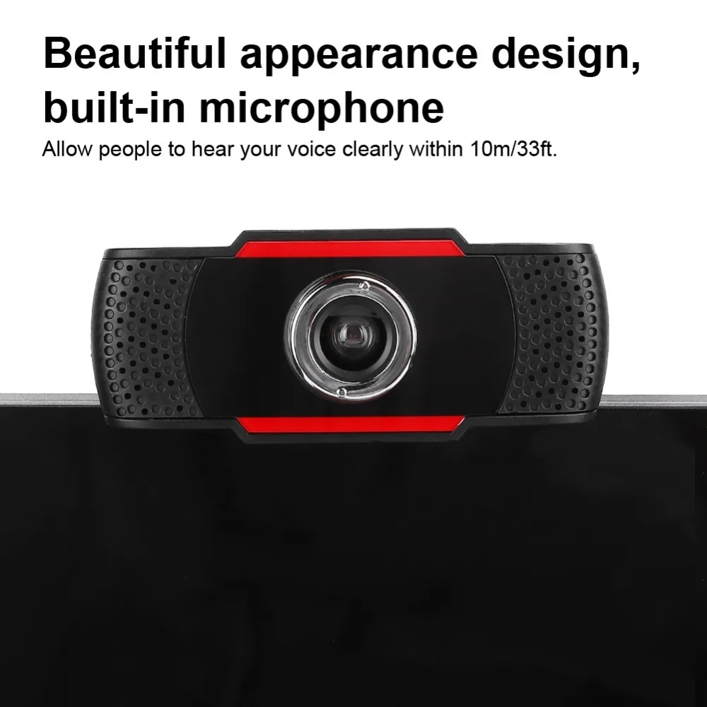 1080P Resolution USB Conference Webcam Rotatable Lens Built-In Microphone HD Webcam Camera USB 2.0 Interface