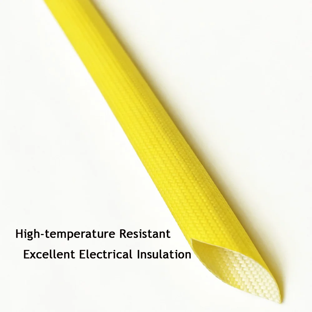 Fiberglass Tube ID 1 ~ 20mm Silicone Resin Braided Wire Sleeve Flame Resistant Fiber Glass Insulate Cable Pipe Protect 5 Colors