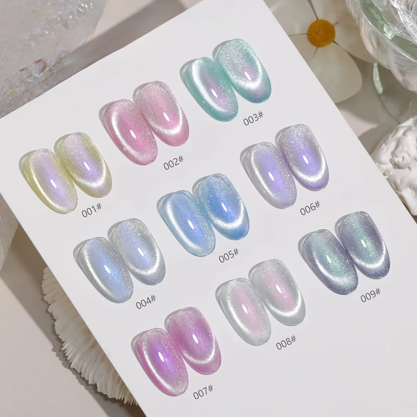 1-6 Stück Beliebter Winter Internet-Trend Bestseller Nordlicht Katzenauge Magnet Gel Nagellack Nagelkunst Nagelzubehör