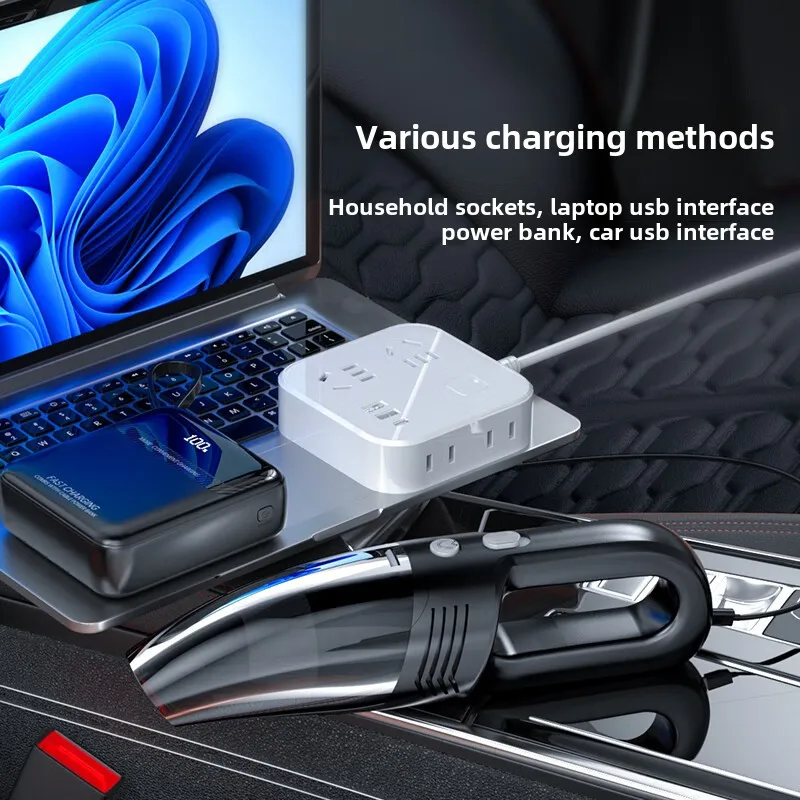 Car Vacuum Cleaner, High Suction Power, Handheld Home Wireless Desktop, Portable, Small and Powerful Bed Dust Removal