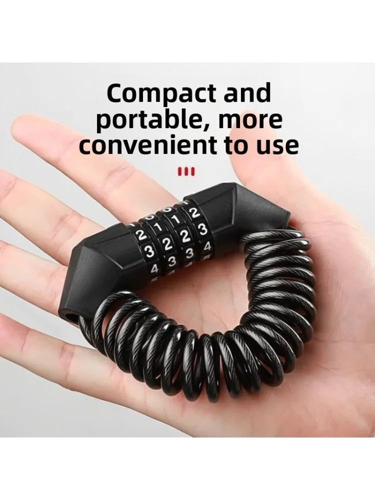 AliExpress NONE Bicycle Helmet Combination Lock Telescopic Steel Cable Lock for Bicycles Electric Bikes and Motorcycles Ensuring Maximum Securit