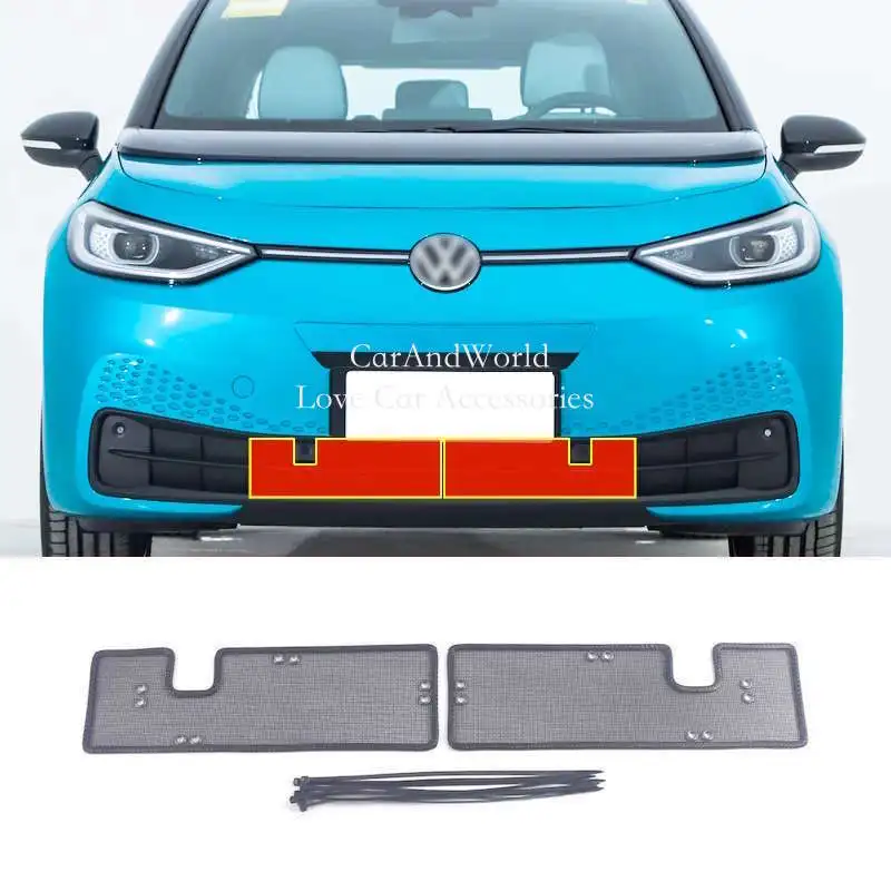 For Volkswagen VW ID3 ID.3 2021-2024 Center Grille Insert Net Radiator Condenser Protecte Cover Anti Insect Sand Mesh Accessory