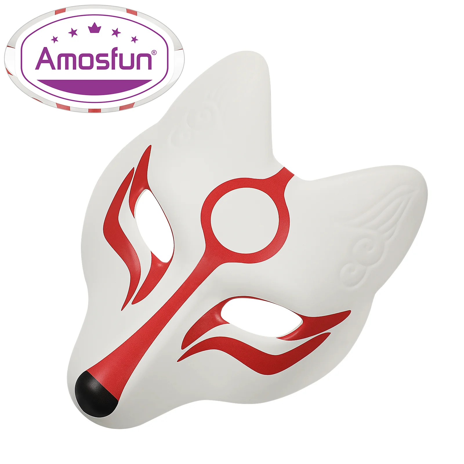 Masque de Costume MasTim Ade pour Adultes, Accessoire de ixde Renard Japonais, Carnaval d'Halloween