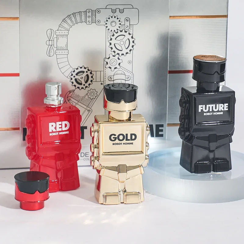 Cross border perfume suit men's gift robot 3-piece wooden fragrance