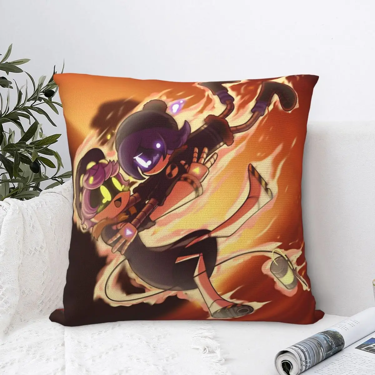 Murder Drones Square Pillow Cases Romance Comedy Cushion Cover Customized Decorative Pillowcase for Car 40*40cm