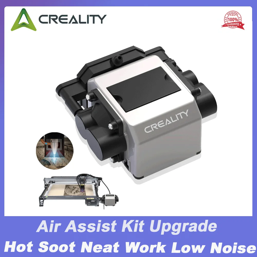

CREALITY 3D New CR-Laser Falcon(10W) Air Assist Kit Upgrade Accessories Strong Airflow Blows Away Hot Soot Neat Work Low Noise