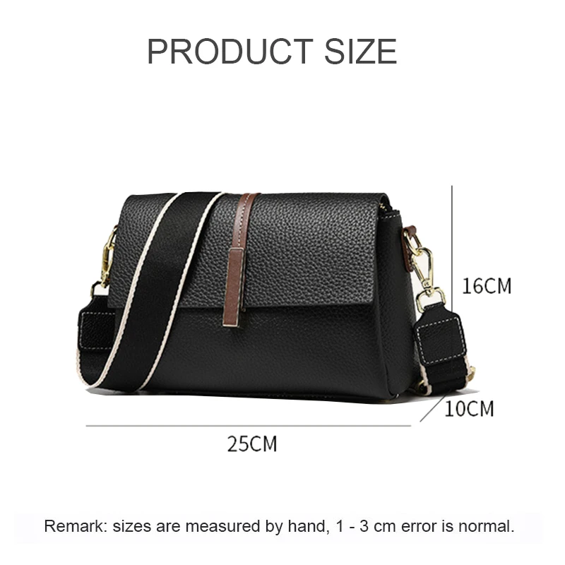 New Women\'s Versatile Genuine Leather Crossbody Bag Lady Girls Large Capacity Shoulder Handbag Female Shoulder Cell Phone Bags