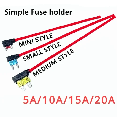 Soporte de fusible de coche, adaptador de grifo de circuito add-a, Micro estándar ATM APM Blade MINI medio, dispositivo de seguridad Simple, 12V, 5A, 10A, 15A, 20A