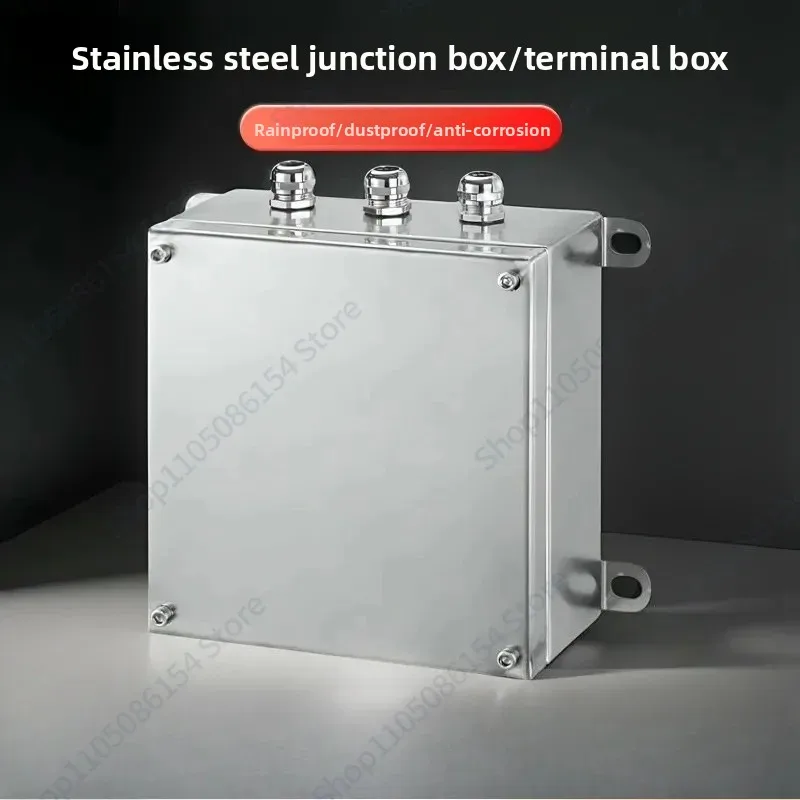 304 Waterproof Stainless Steel Terminal Junction Box Outdoor Sealed Cable Distribution Control Box
