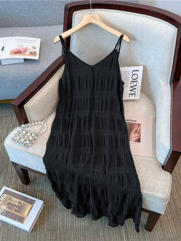 

Летнее новое белое платье больших размеров для похудения, женское платье миди с v-образным вырезом, внутренняя одежда, майка, чехол для живота, невдаемый