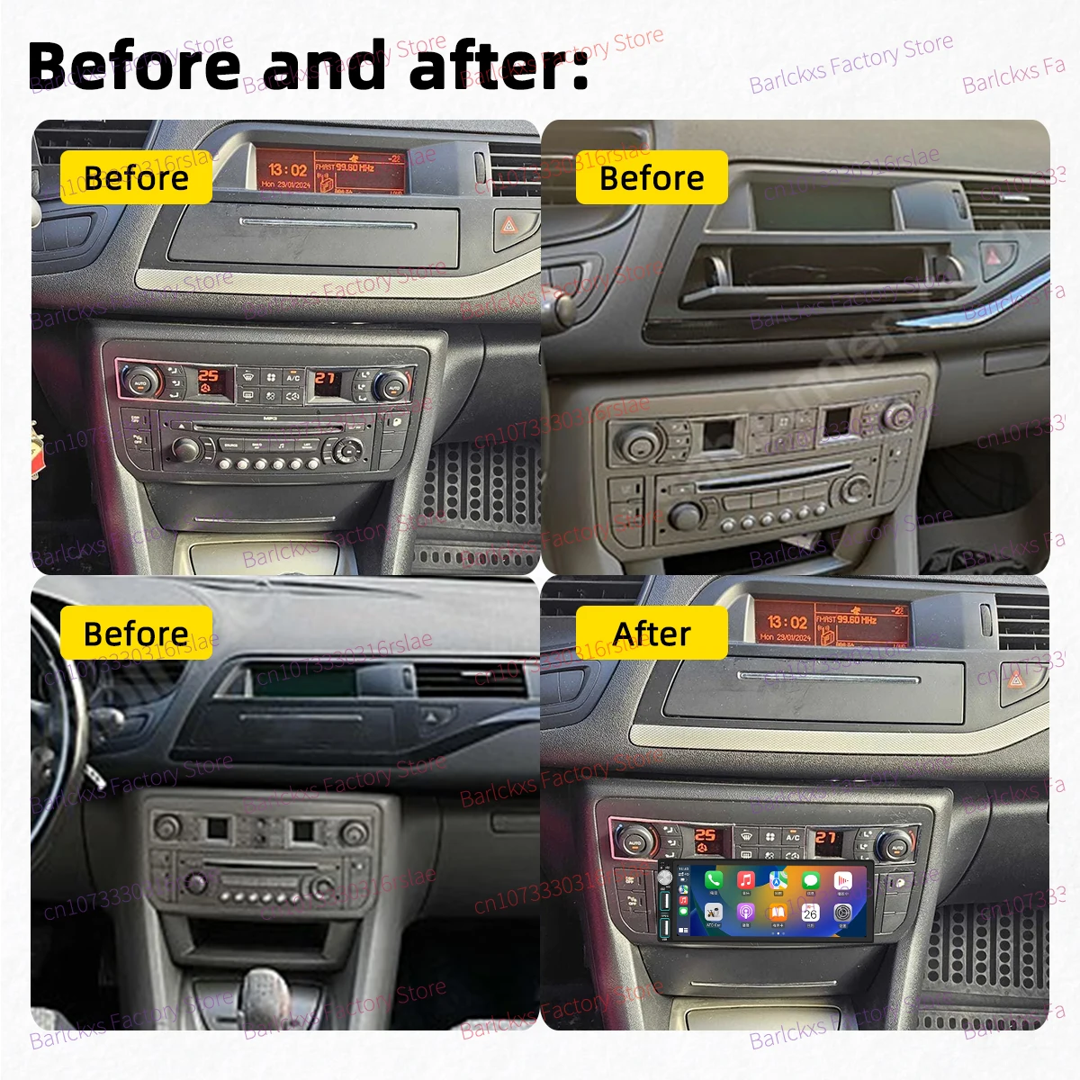 6.86 inch Android Screen for Citroen C5 III 2008-2017 1Din Autoradio Car Multimedia Radio Car Stereo Head Unit Carplay GPS