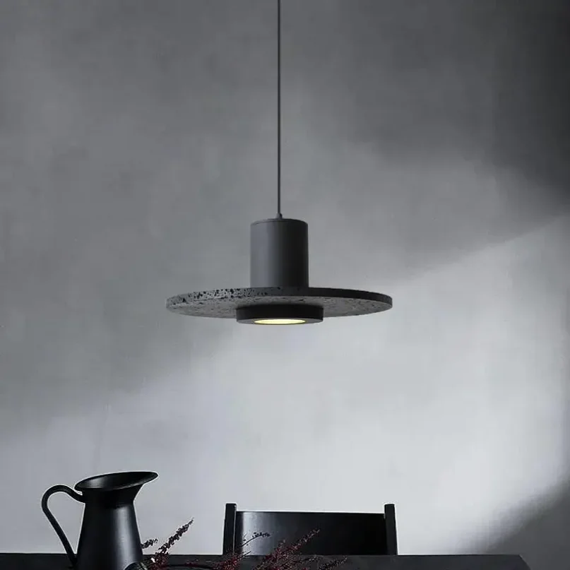 

Nordic Black Volcanic Stone LED Pendant Lamp For Bedroom Bedside Living Dining Room Indoor Decoration Chandelier Light Fixtures