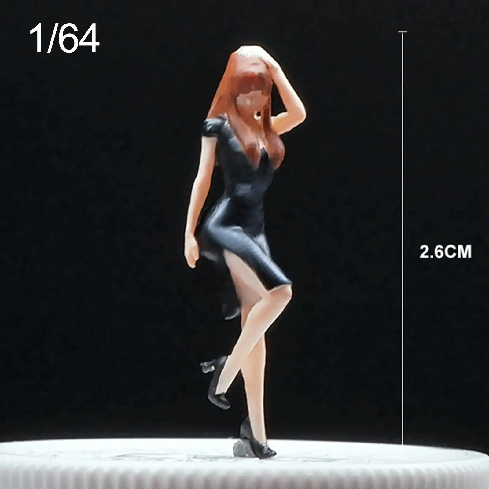 Figuras de mujer a escala 1/64, adorno para decoración de casa de muñecas, decoración de micropaisajes