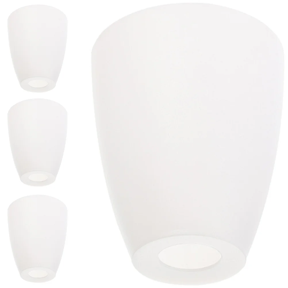 4pcs Plastic Plastic Lamp Shade Shade Flat White 30mm Hole Dust Insect Proof Warm Light Home Hotel Decor Simple Cover