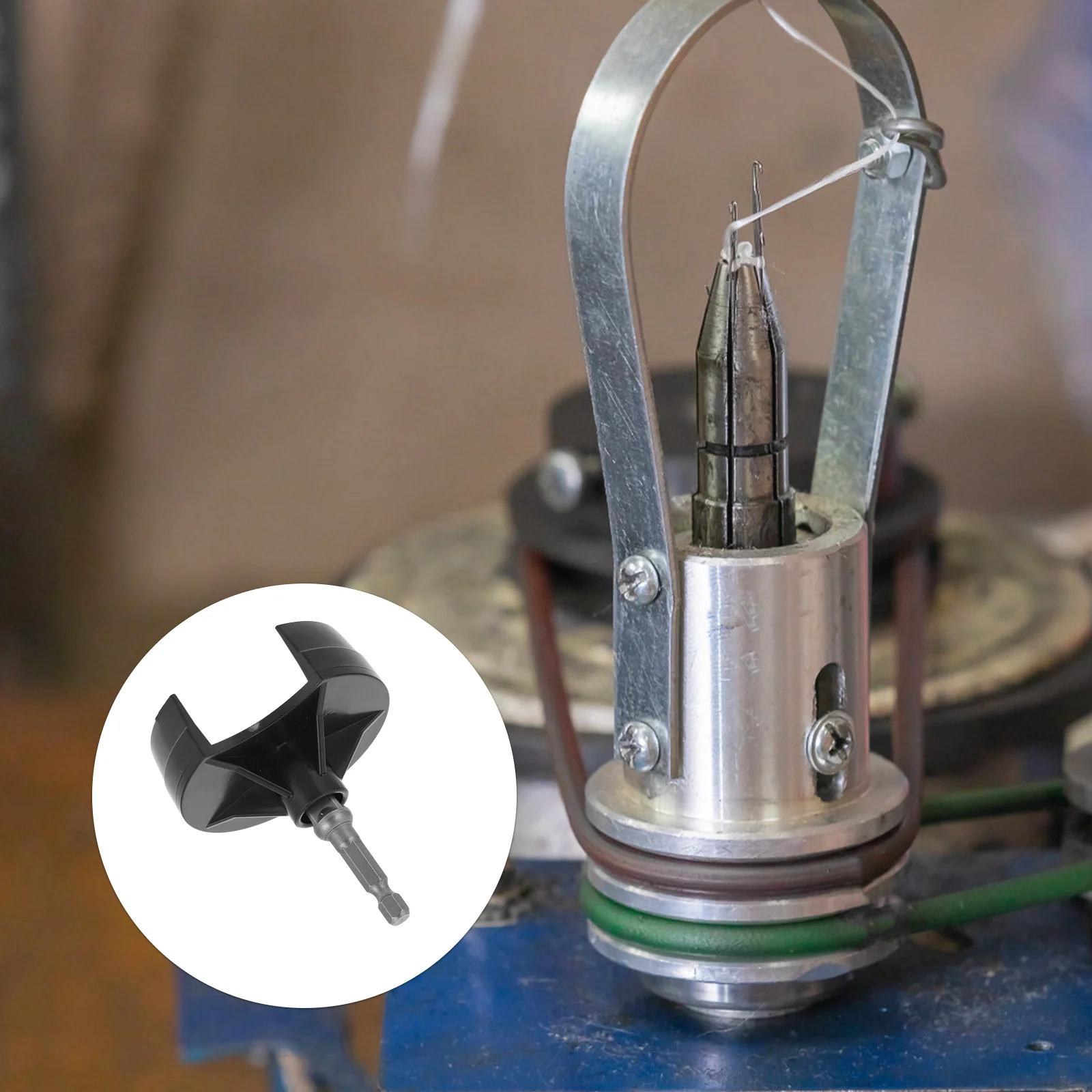 

1 Set Quick Knit Power Crank Handle 1/4 Inch Steel Bit For Knitting Machine Screwdriver Attachment Braiding Machine Adapter