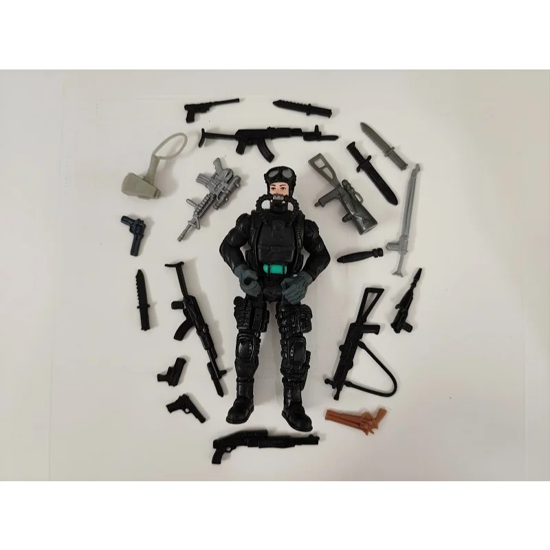 3.75"Lanard the Corps Special Force Black Diver W/5pcs Accessories Figure 052