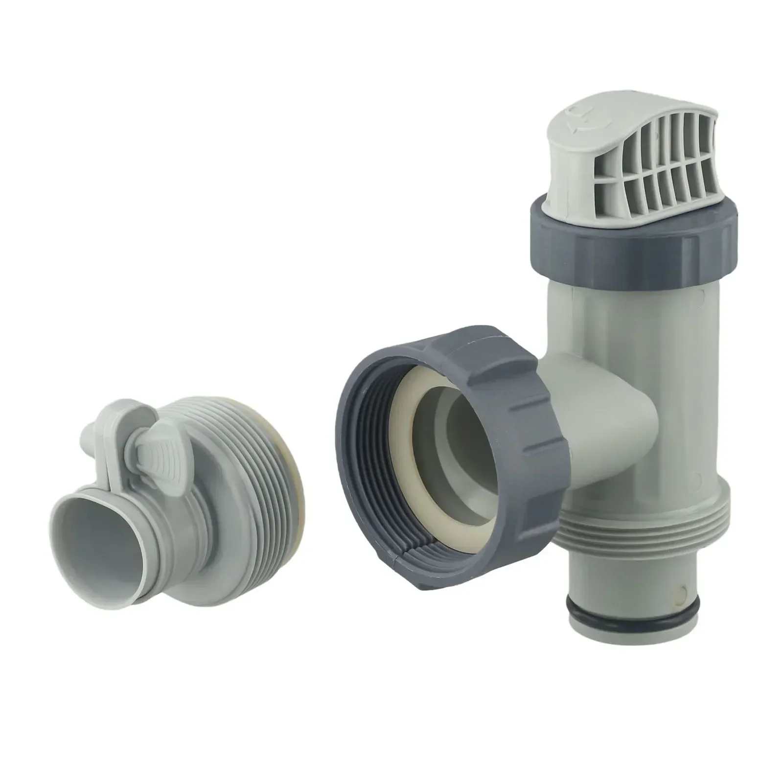 Enjoy Your Swimming Experience with Efficient Pool Plunger Valve and Type B Hose Adapter Replacement for Intex Tank