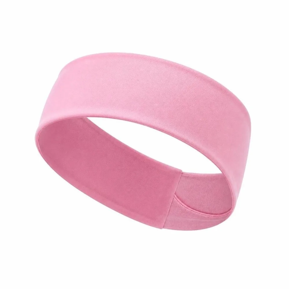 Solid Color Sports Headbands Elastic Stretch Hair Fixing Hole Fitness Hair Bands Non-Slip Grip Wide Width Makeup Headbands