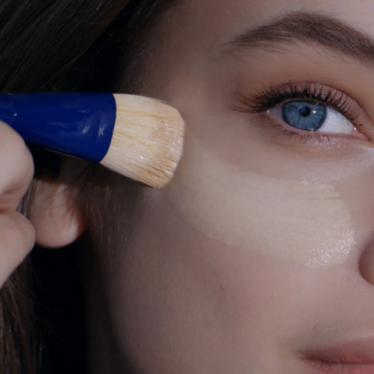 Master Foundation Brush, spurloser flüssiger Foundation-Pinsel mit flachem Kopf, bionische Mais-Seidenborsten, weiche Borsten, die das Gesicht nicht schadet