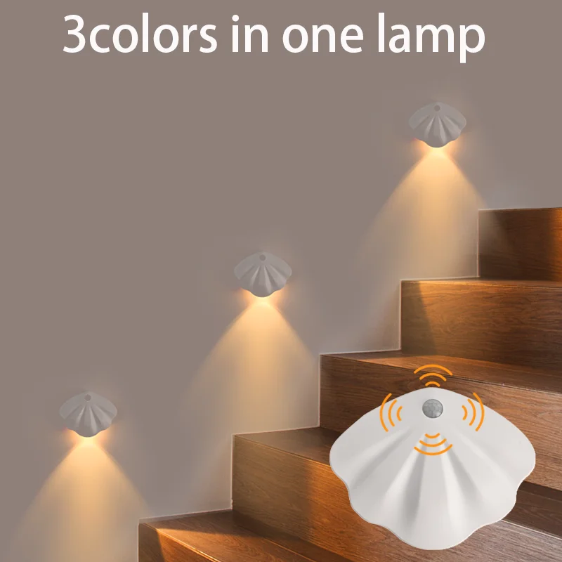 

USB Charging Wall Lamps with Smart PIR Motion Sensor Switch, LED Lighting, Removable Lamps for Stairs, Safe House Number Lights,