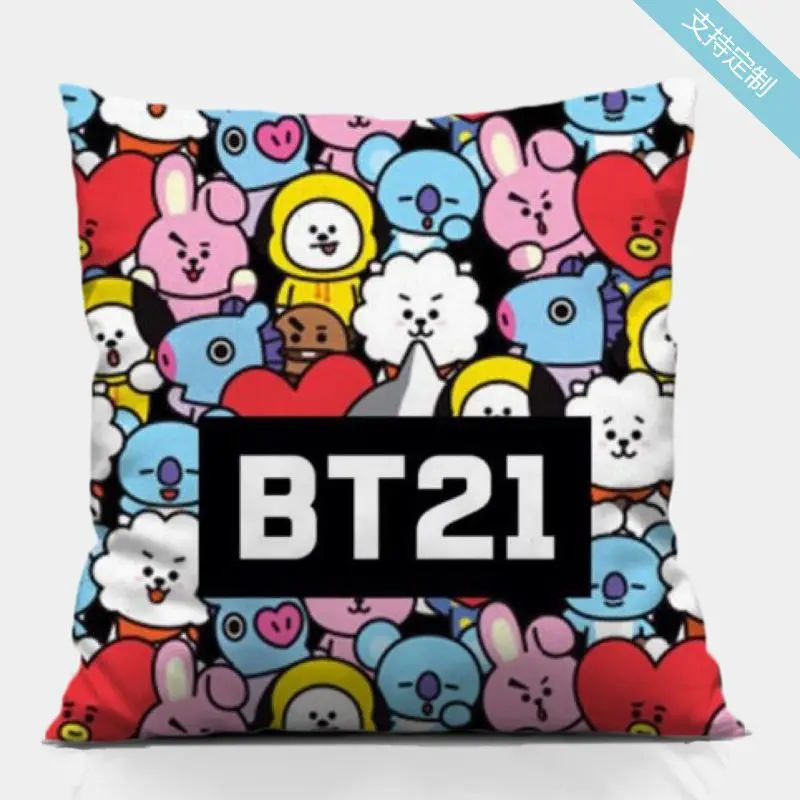 

BT21 anime cartoon cute doll hug pillow creative kawaii for boys and girls sofa seat car cushion support merchandise gift