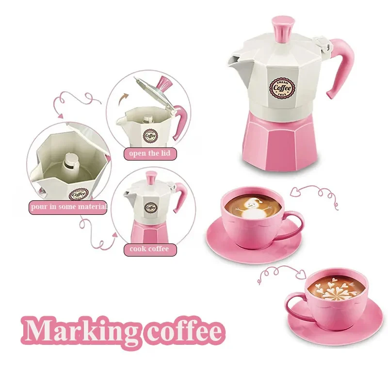 New 11PCS Coffee Tableware Set Simulated Children's Play House Outdoor Kitchen DIY Afternoon Tea Game Toys Educational Toys