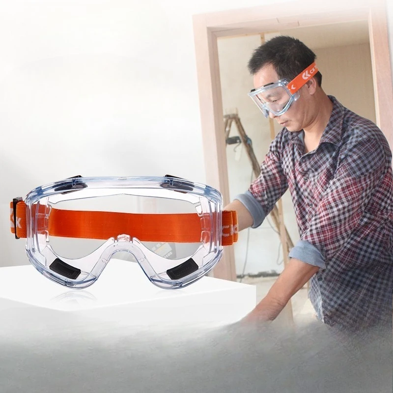 Safety Protective Goggles Safe Anti-Splash  Antifog Wind-Proof Work Glasses Industrial Research Lab Cycling Riding Clear Goggles