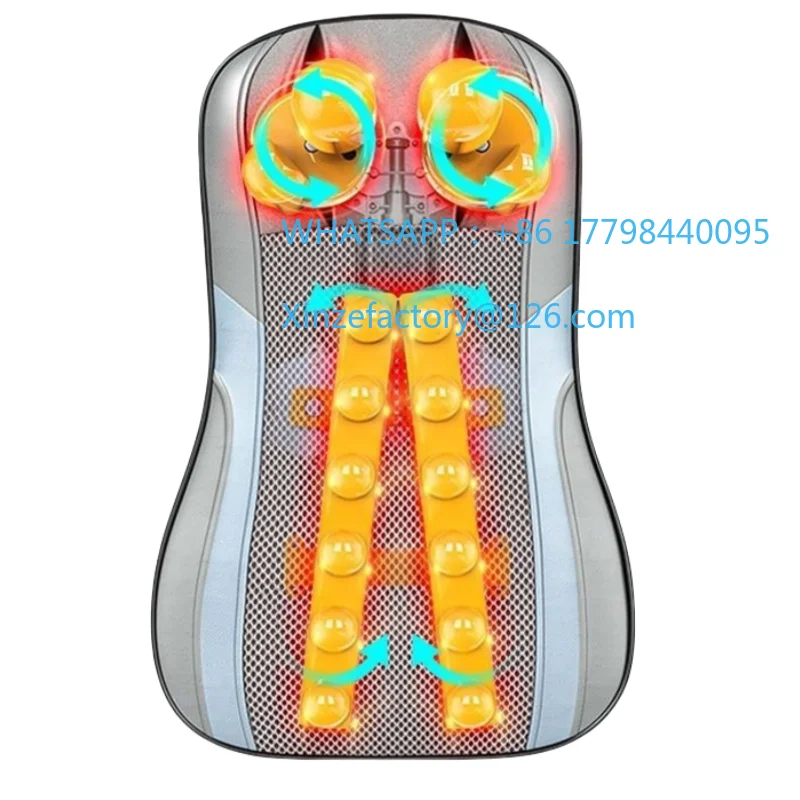

Customizable JAIYORL Shiatsu Neck Massage Pillow Electric Cushion Back Massager Deep with Heat Tissue Kneading for Shoulder Rela