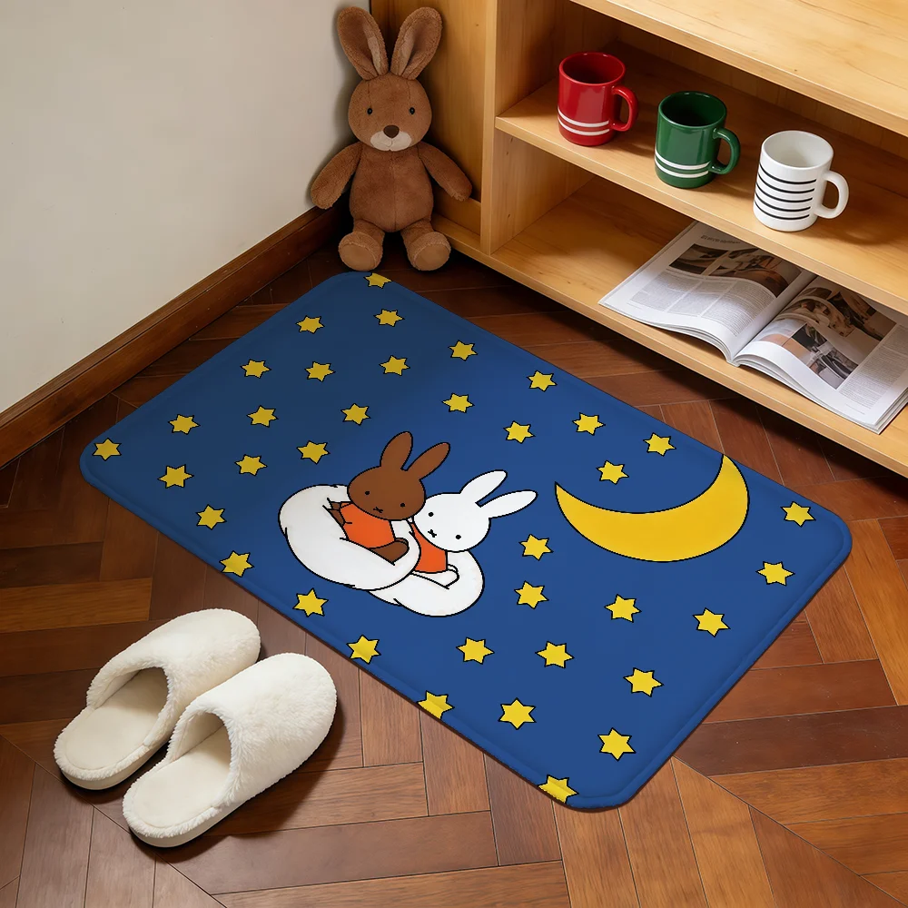 Cartoon Rabbit Cute M-Miffy n-nijntje Home Bedside Rug Kitchen Bath Floormat Hallway Balcony Carpet Entrance Doormat hogar Decor