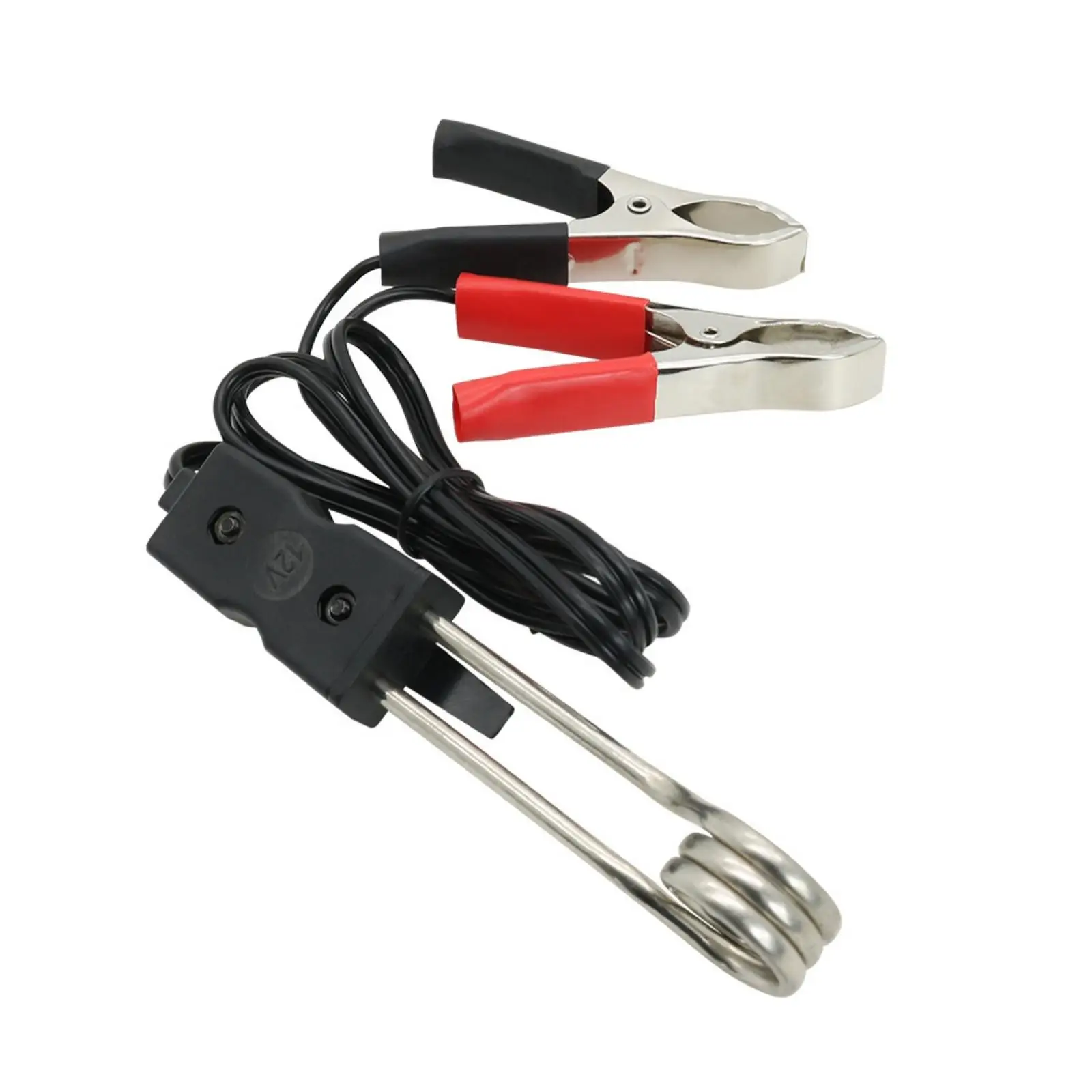 Vehicle Water Heating Rod 24V Portable Immersion Heater Stainless Steel with Alligator Clips for Truck Camping Travel Use