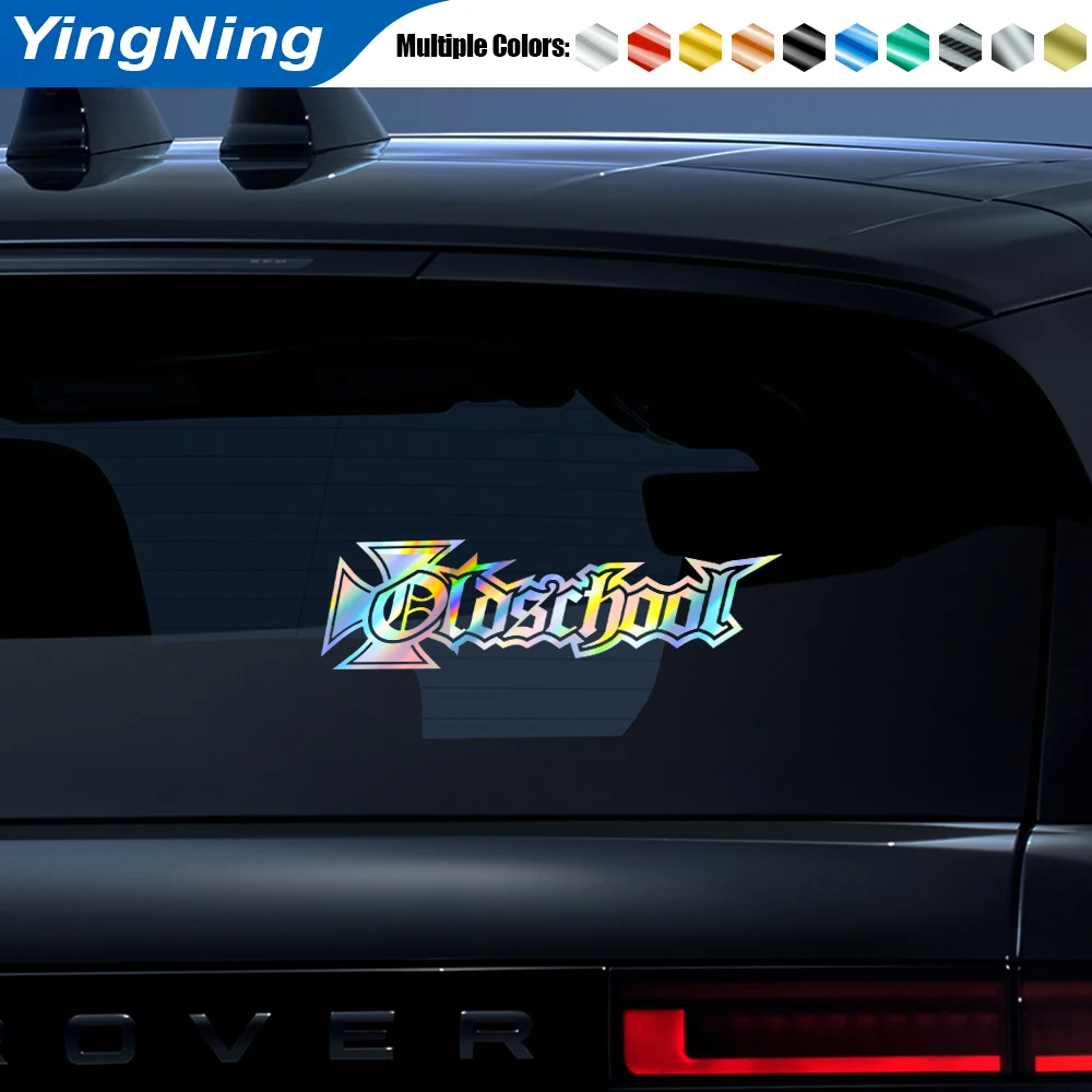Fashion Old School Letter Car Sticker Waterproof Auto Rear Window Body Bumper Trunk Vinyl Decal Funny Car Decoration Accessories