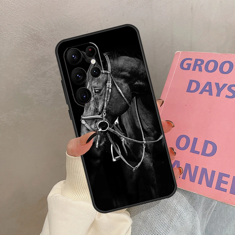 Dominante Cool Horse Case Voor Samsung Galaxy S25 Ultra S20 S21 S22 S23 S24 Ultra S9 S10 Plus S25 FE Cover Coque