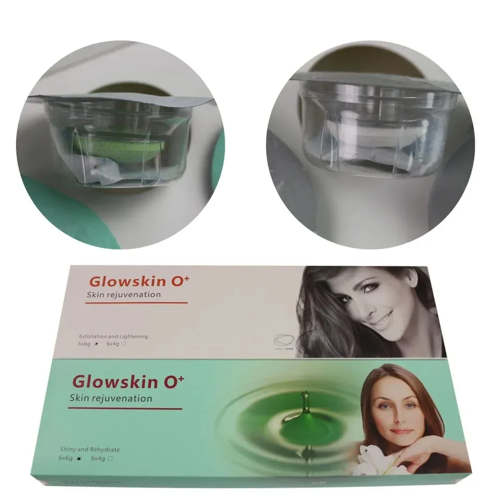 Kit de traitement à bulles d\'oxygène Co2 Glowskin, capsules pour la peau du visage, soin de la peau, raffermissement, éclaircissant, appareil de