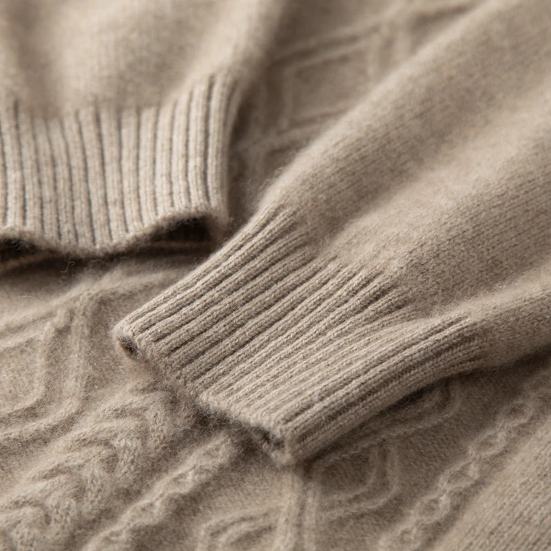 Maglione da uomo 100% cashmere Primavera Autunno Inverno Pullover basic con collo a lupetto Morbido caldo di alta qualità Twist Flover Maglieria Top